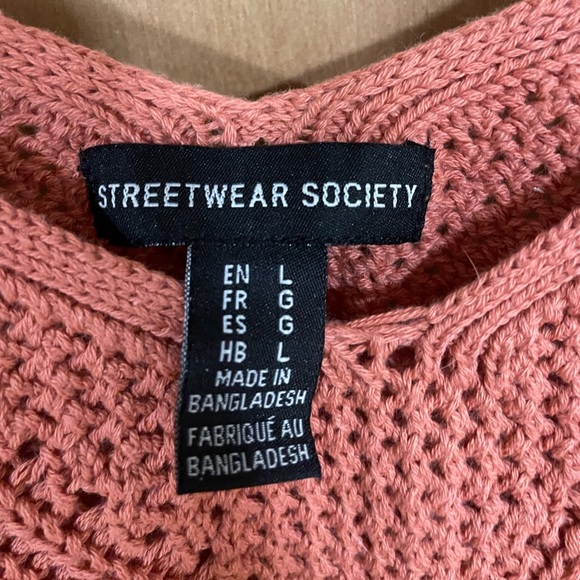 #46- STREETWEAR SOCIETY-Orange knit crop tank - Picture 3 of 3
